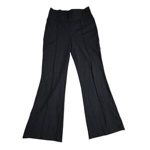 Mondetta Black Stretch Yoga Pants Flare Leg Mock Pockets Size L NWOT
